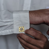 Gold Plated Pearl Cufflinks